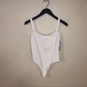 Urban Outfitters White Square-neck Bodysuit